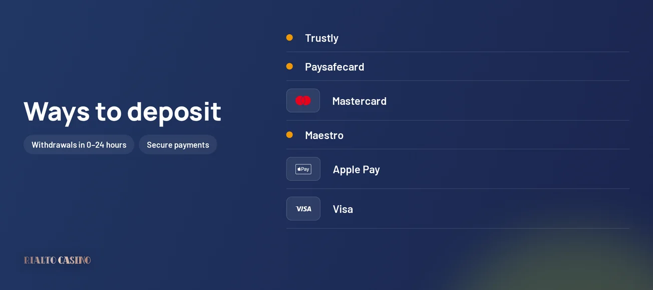 Browse the payment options